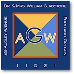 Name Doodles - Square Address Labels/Stickers (Fleetwood Autumn)